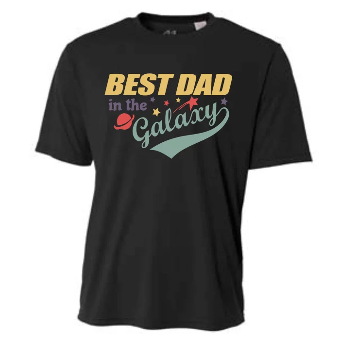 Best Dad In The Galaxy Cute Father's Day Cooling Performance Crew T-Shirt