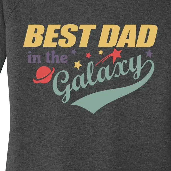 Best Dad In The Galaxy Cute Father's Day Women's Perfect Tri Tunic Long Sleeve Shirt