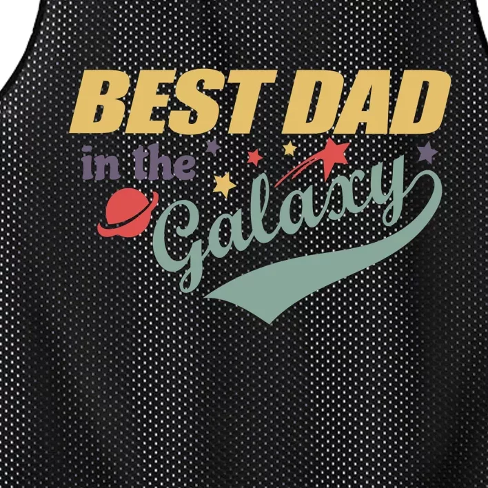 Best Dad In The Galaxy Cute Father's Day Mesh Reversible Basketball Jersey Tank