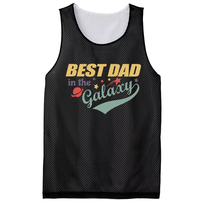 Best Dad In The Galaxy Cute Father's Day Mesh Reversible Basketball Jersey Tank