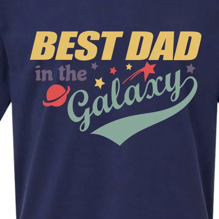 Best Dad In The Galaxy Cute Father's Day Sueded Cloud Jersey T-Shirt