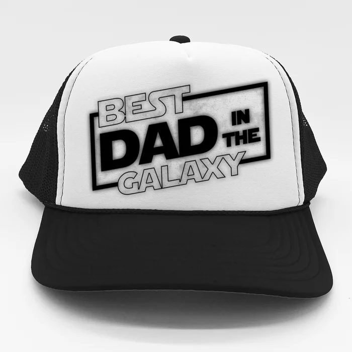 Best Dad In The Galaxy Movie Parody Logo Trucker Hat