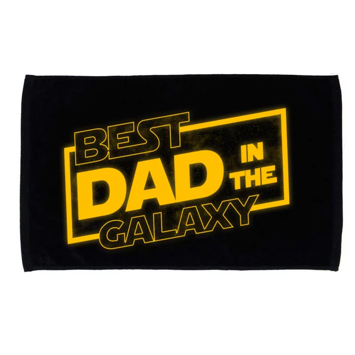 Best Dad In The Galaxy Movie Parody Logo Microfiber Hand Towel