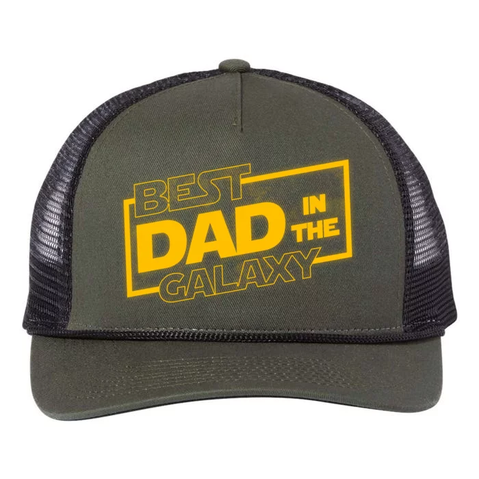 Best Dad In The Galaxy Movie Parody Logo Retro Rope Trucker Hat Cap