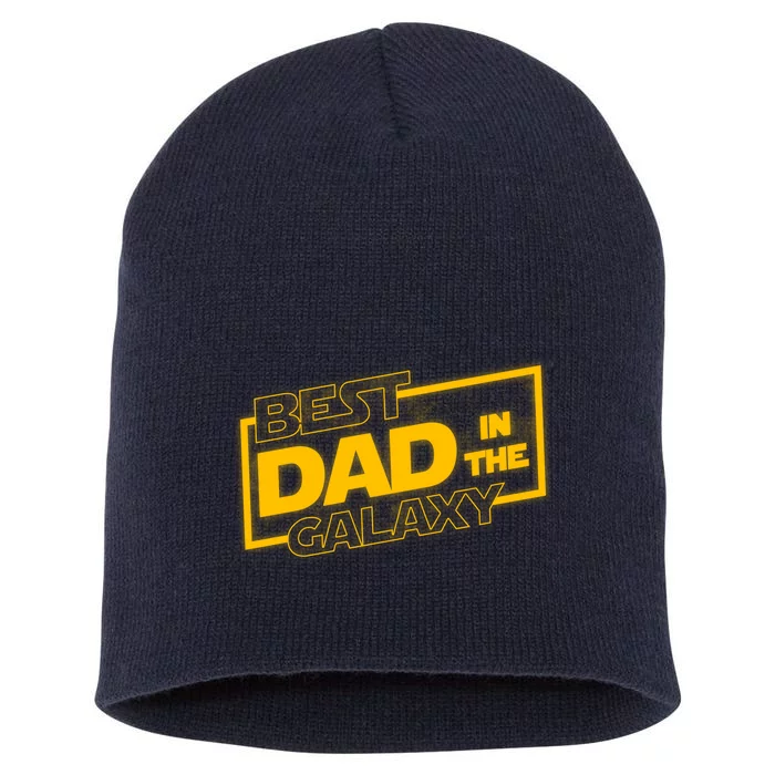 Best Dad In The Galaxy Movie Parody Logo Short Acrylic Beanie