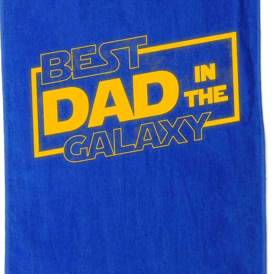 Best Dad In The Galaxy Movie Parody Logo Platinum Collection Golf Towel