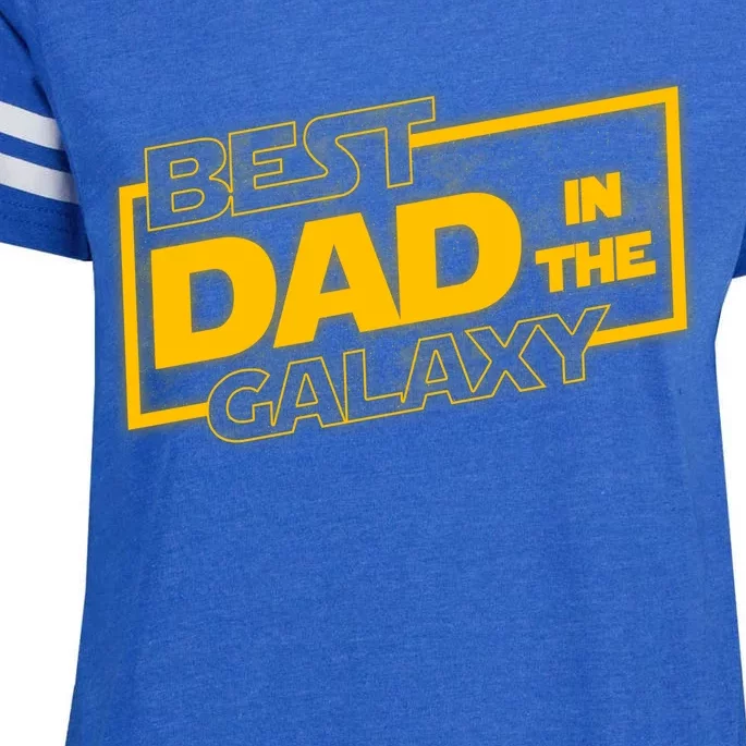 Best Dad In The Galaxy Movie Parody Logo Enza Ladies Jersey Football T-Shirt