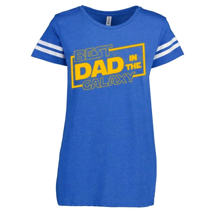 Best Dad In The Galaxy Movie Parody Logo Enza Ladies Jersey Football T-Shirt