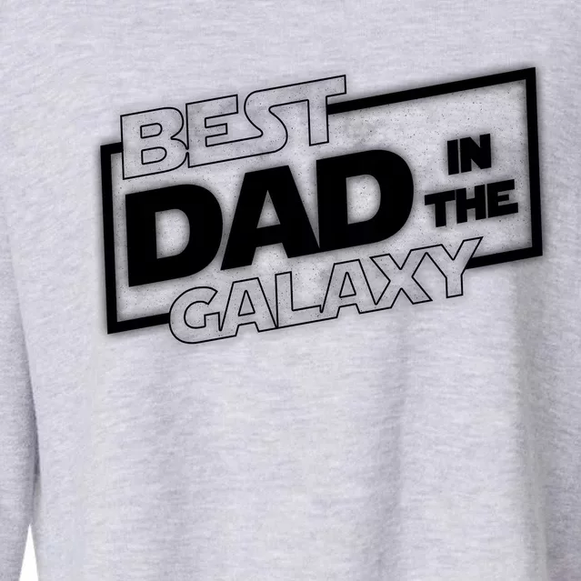 Best Dad In The Galaxy Movie Parody Logo Cropped Pullover Crew