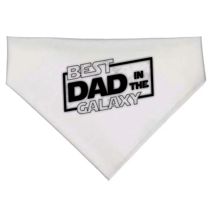 Best Dad In The Galaxy Movie Parody Logo USA-Made Doggie Bandana