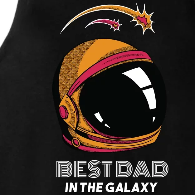 Best Dad In The Galaxy Space Helmet Ladies Tri-Blend Wicking Tank