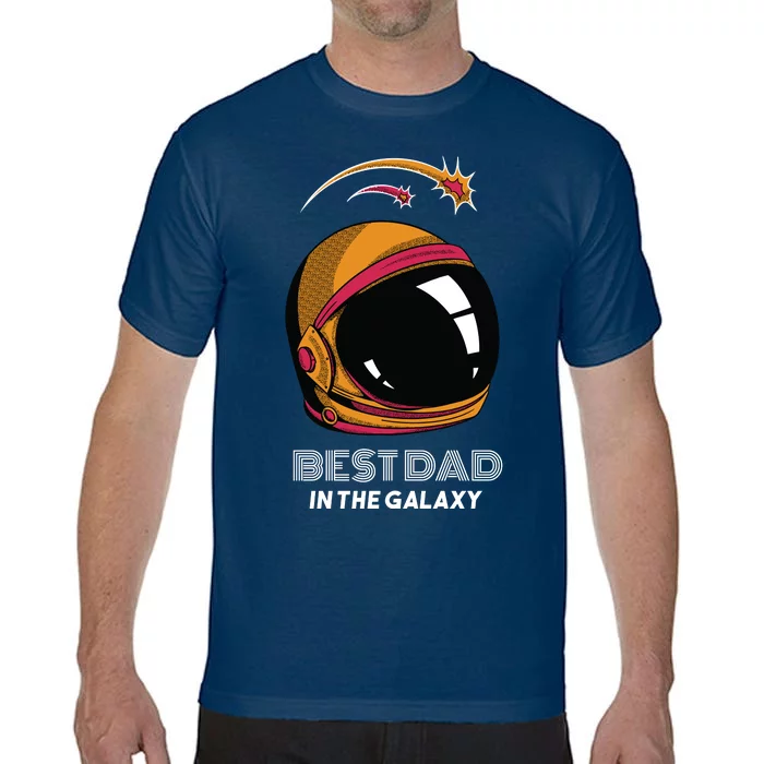 Best Dad In The Galaxy Space Helmet Comfort Colors T-Shirt