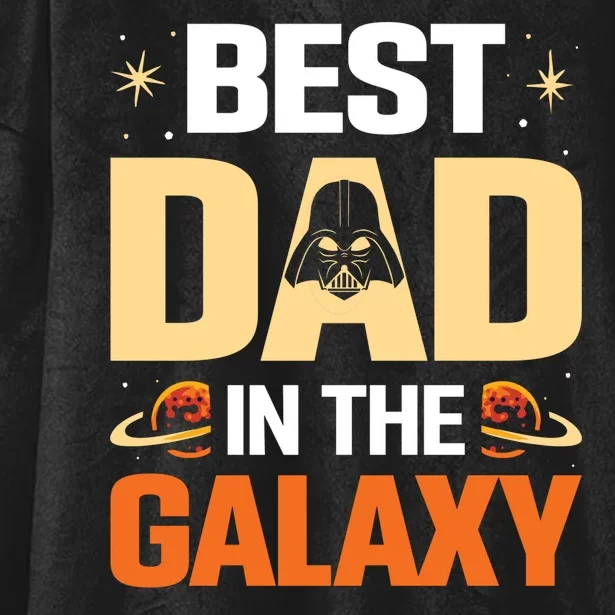 Best Dad In The Universe Fathers Day Spoof Hooded Wearable Blanket