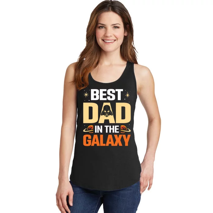 Best Dad In The Universe Fathers Day Spoof Ladies Essential Tank