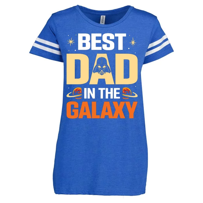 Best Dad In The Universe Fathers Day Spoof Enza Ladies Jersey Football T-Shirt