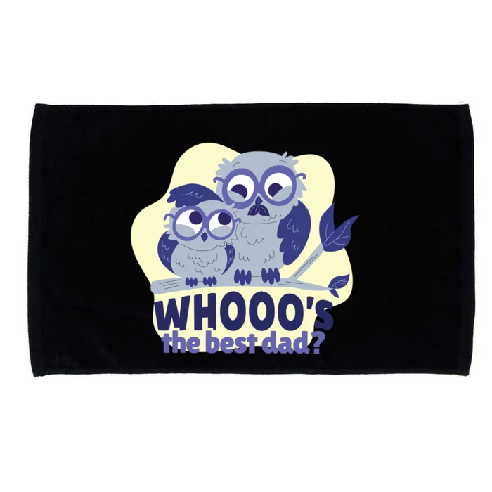 Best Dad Owl Microfiber Hand Towel