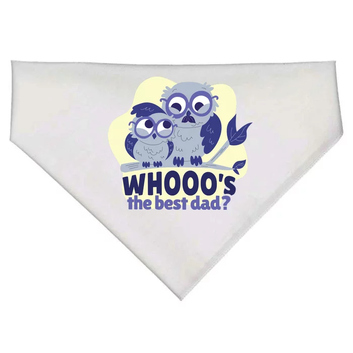 Best Dad Owl USA-Made Doggie Bandana