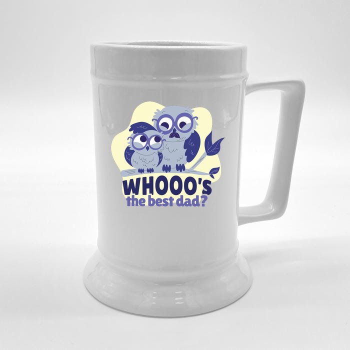 Best Dad Owl Front & Back Beer Stein