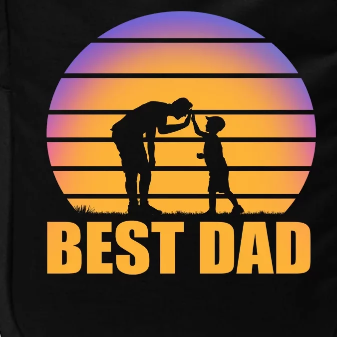 Best Dad Retro Sunset Impact Tech Backpack