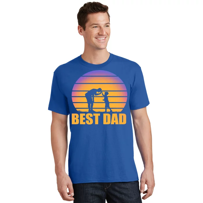 Best Dad Retro Sunset T-Shirt