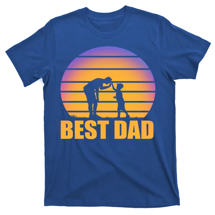 Best Dad Retro Sunset T-Shirt