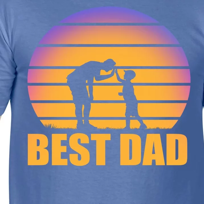 Best Dad Retro Sunset Comfort Colors T-Shirt