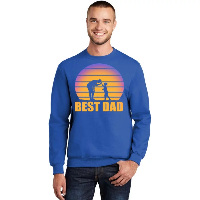 Best Dad Retro Sunset Tall Sweatshirt