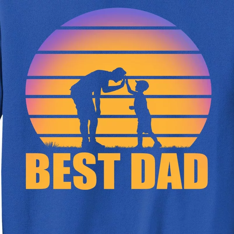 Best Dad Retro Sunset Tall Sweatshirt