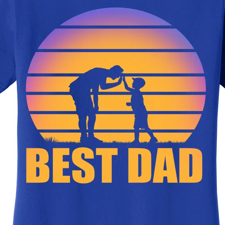 Best Dad Retro Sunset Women's T-Shirt