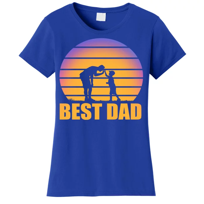 Best Dad Retro Sunset Women's T-Shirt