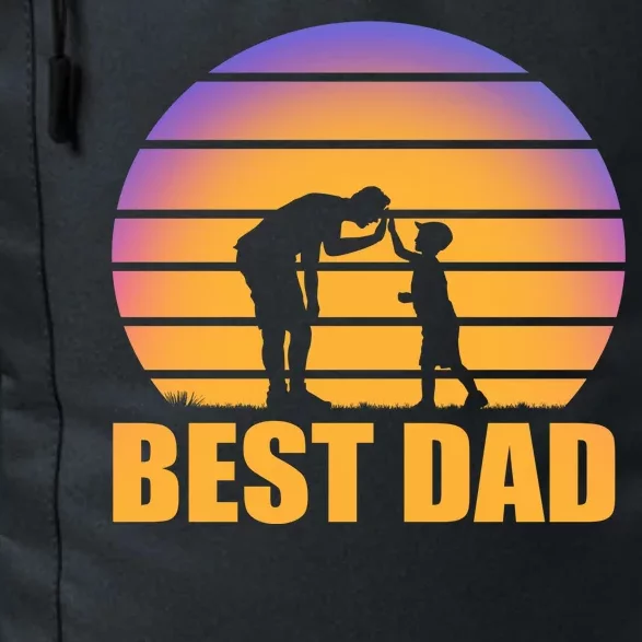 Best Dad Retro Sunset Daily Commute Backpack