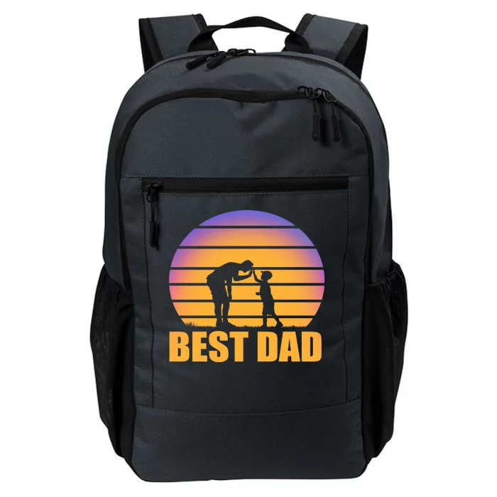 Best Dad Retro Sunset Daily Commute Backpack