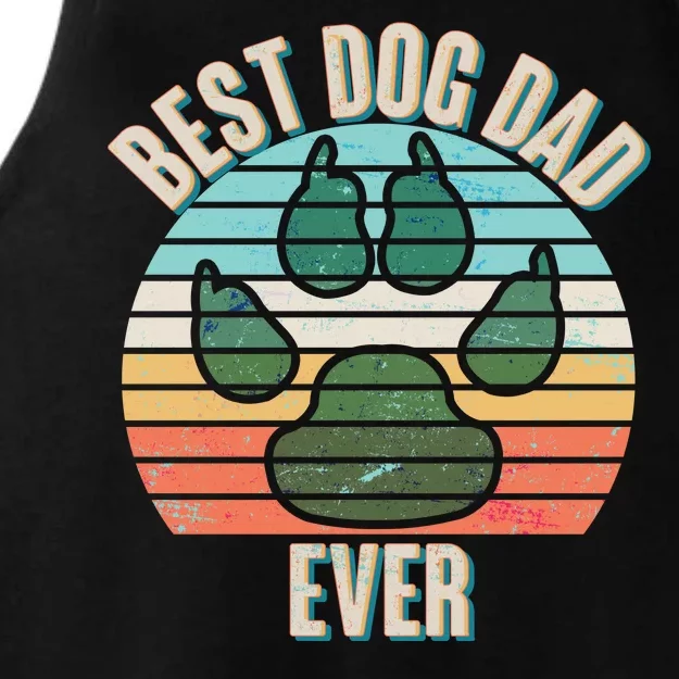 Best Dog Dad Ever Ladies Tri-Blend Wicking Tank