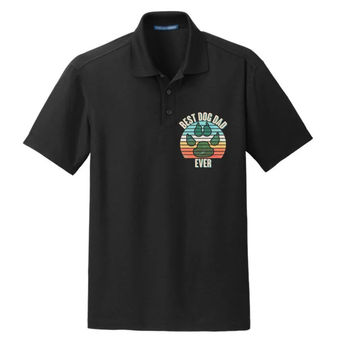 Best Dog Dad Ever Dry Zone Grid Performance Polo