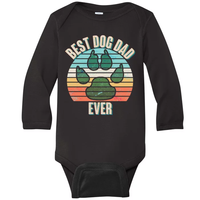 Best Dog Dad Ever Baby Long Sleeve Bodysuit