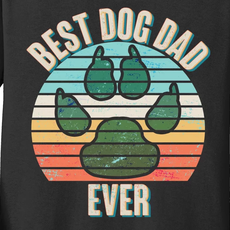 Best Dog Dad Ever Kids Long Sleeve Shirt