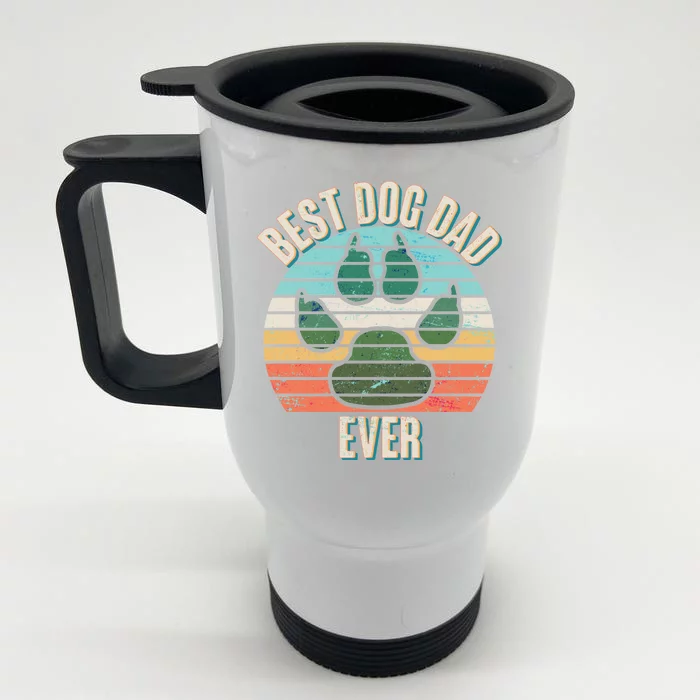 Best Dog Dad Ever Front & Back Stainless Steel Travel Mug