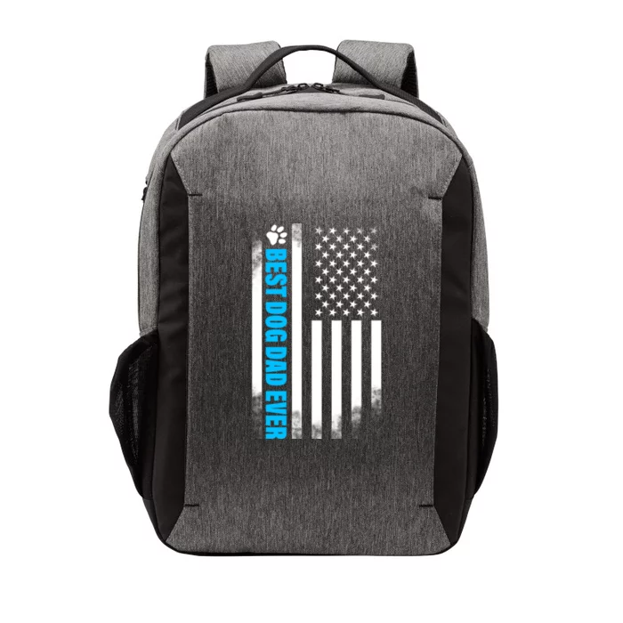 Best Dog Dad Ever American Flag Vector Backpack