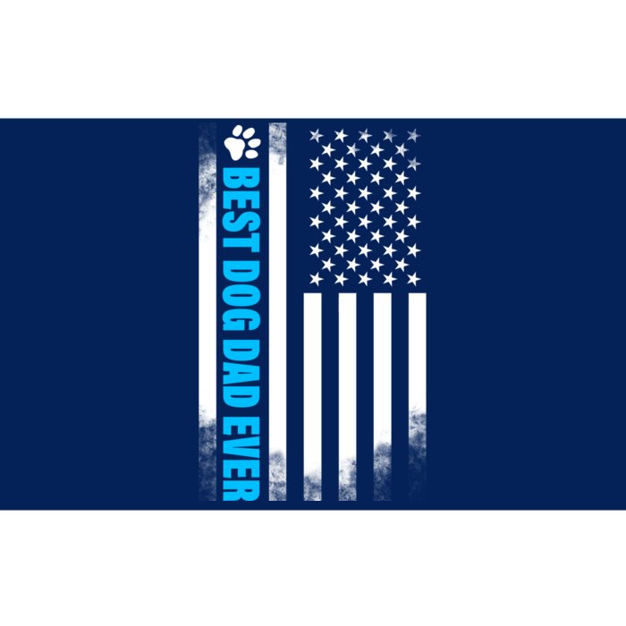 Best Dog Dad Ever American Flag Bumper Sticker