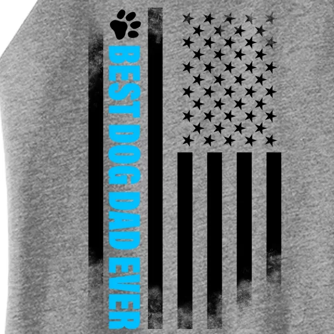 Best Dog Dad Ever American Flag Women’s Perfect Tri Rocker Tank