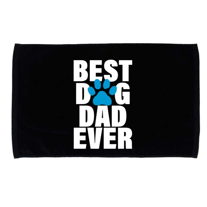 Best Dog Dad Ever Paw Microfiber Hand Towel