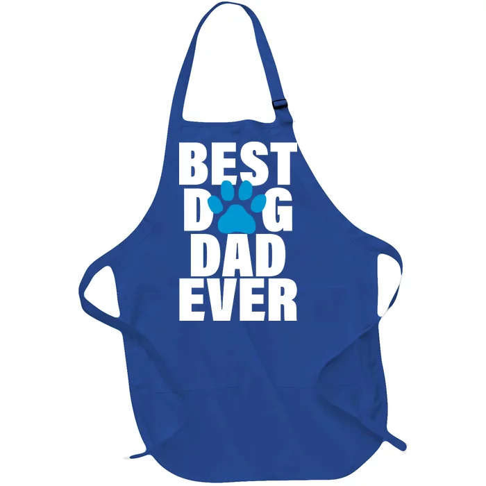 Best Dog Dad Ever Paw Full-Length Apron With Pocket