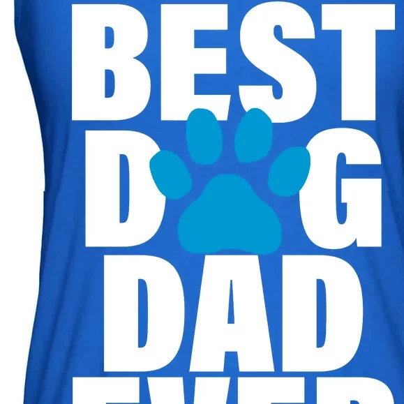 Best Dog Dad Ever Paw Ladies Essential Flowy Tank