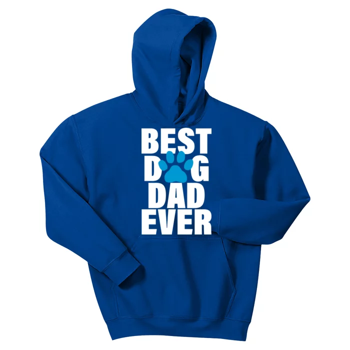 Best Dog Dad Ever Paw Kids Hoodie