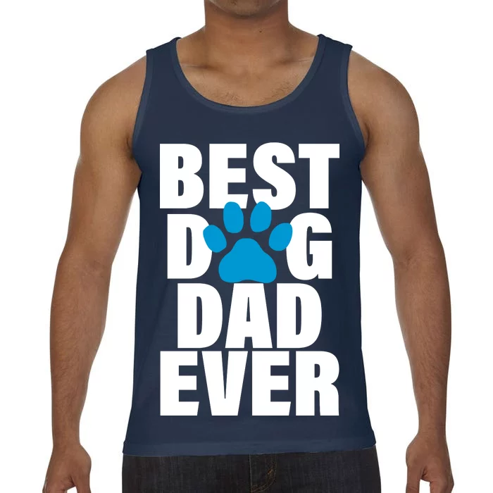 Best Dog Dad Ever Paw Comfort Colors® Tank Top