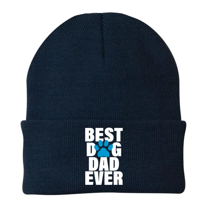 Best Dog Dad Ever Paw Knit Cap Winter Beanie