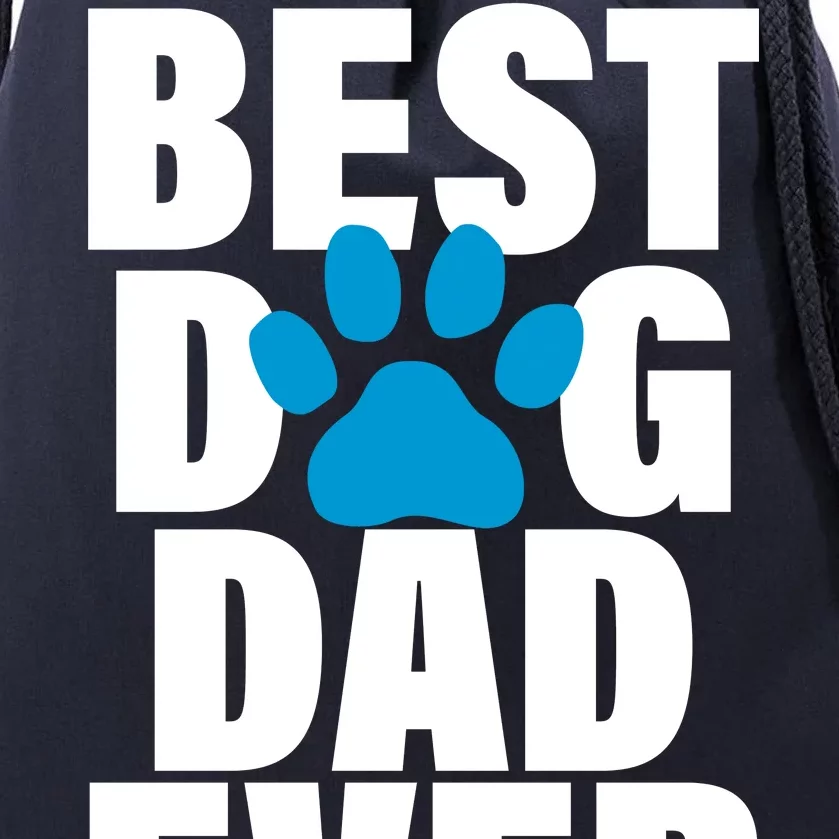 Best Dog Dad Ever Paw Drawstring Bag