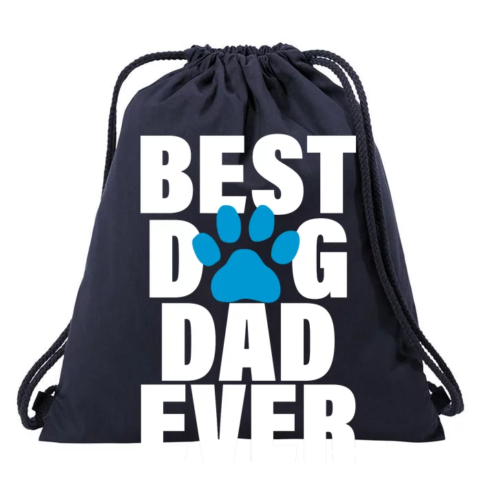 Best Dog Dad Ever Paw Drawstring Bag