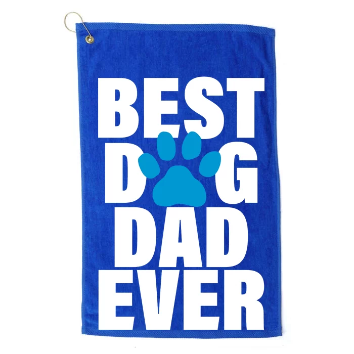 Best Dog Dad Ever Paw Platinum Collection Golf Towel