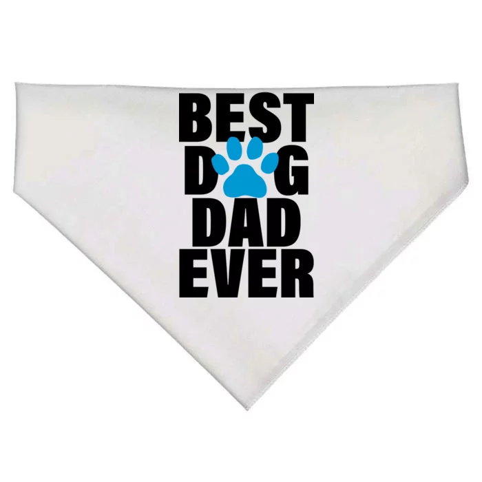 Best Dog Dad Ever Paw USA-Made Doggie Bandana